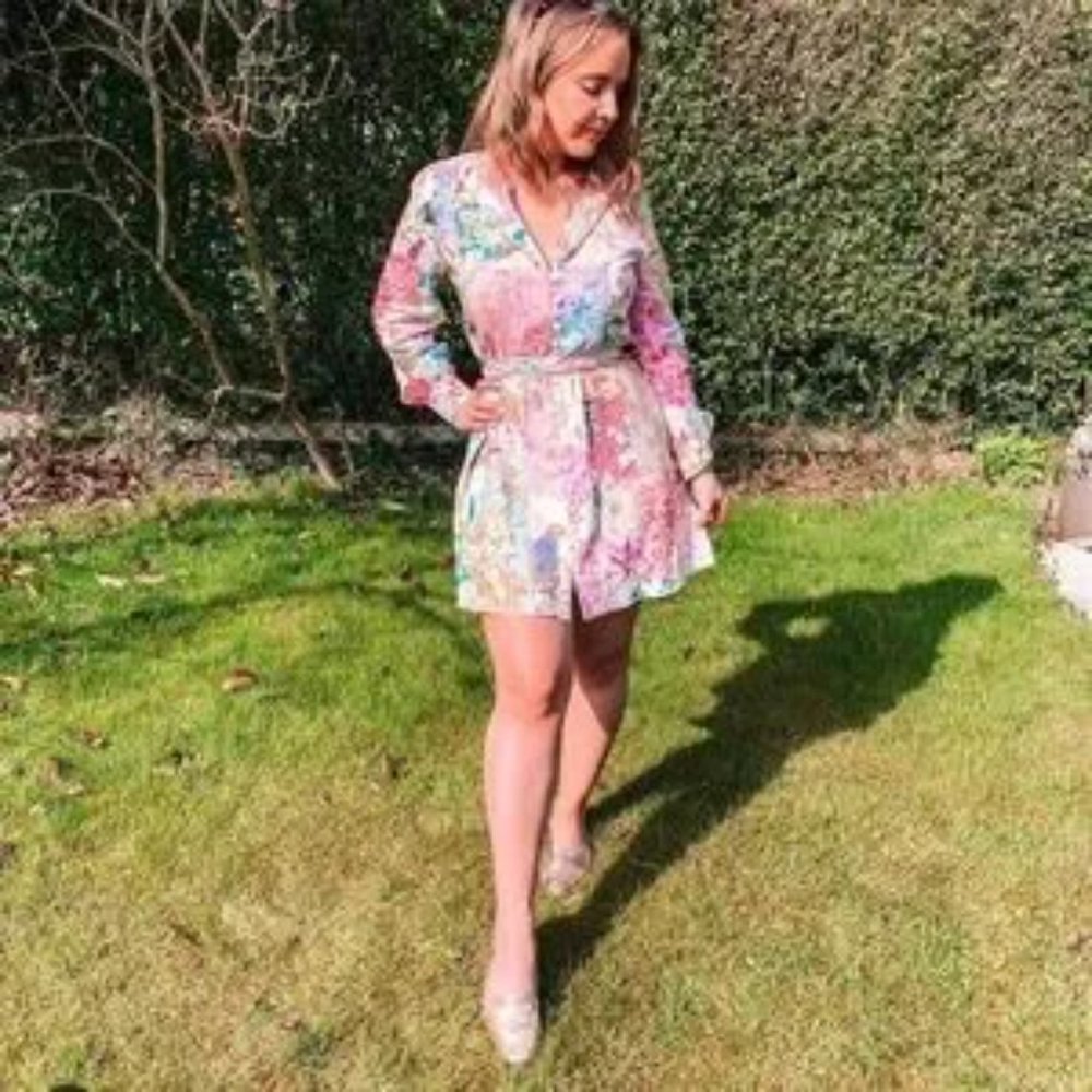 NWT ZARA Linen Floral Print Dress Blogger Favorite - Picture 7 of 16